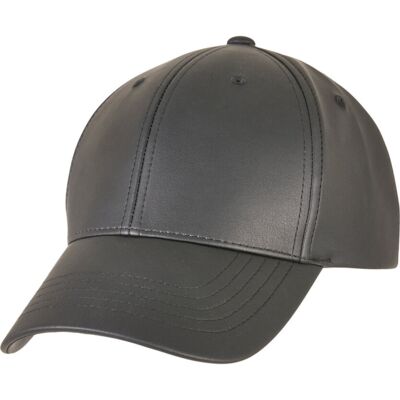 Synthetic leather alpha shape dad cap (6245AL) Thumbnail