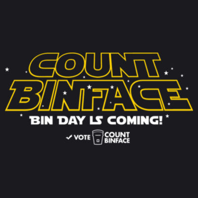 Count Binface - Bin Day Is Coming Space T Shirt Design
