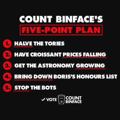 Count Binface - 5 Point Plan - Hoodie Design