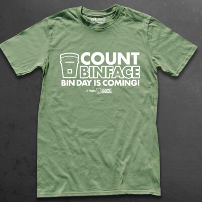 Count Binface - Bin Day Is Coming T-Shirt Thumbnail